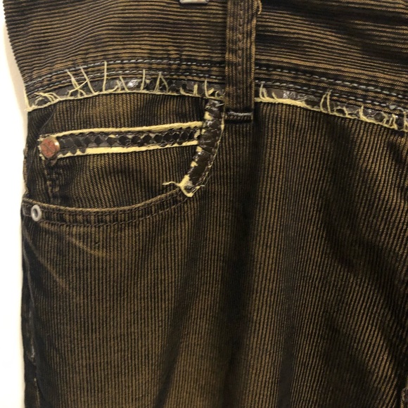 Distressed Brown Cotton Casual Pants - Picture 3 of 6